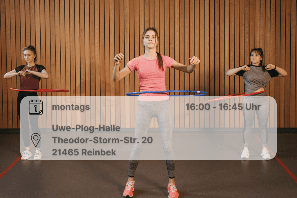 Hula-Hoop 3 Mädchen machen Hula-Hoop
