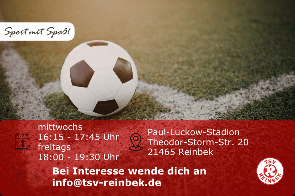 Fu&szlig;ball liegt auf der Ecke eines Fu&szlig;ballfeldes. Bild enth&auml;lt Orts- und Datumsangabe