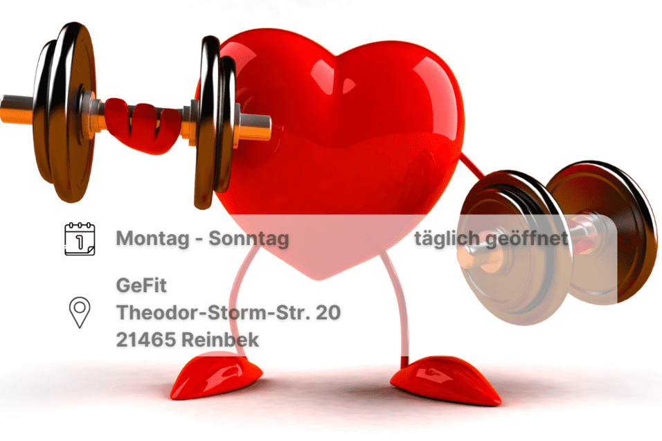 Herz mit Kurzhanteln inklusive Datumsangabe