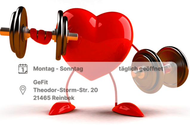 Herz mit Kurzhanteln inklusive Datumsangabe
