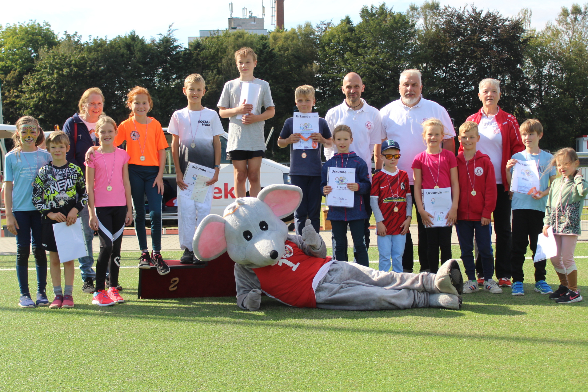 Foto der SiegerInnen der Kinderolympiade auf dem Reinbeker Sportfest 2024