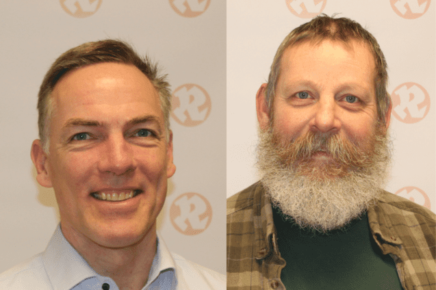 25-j&auml;hriges Dienstjubil&auml;um R&uuml;diger H&ouml;hne und Martin Bokeloh