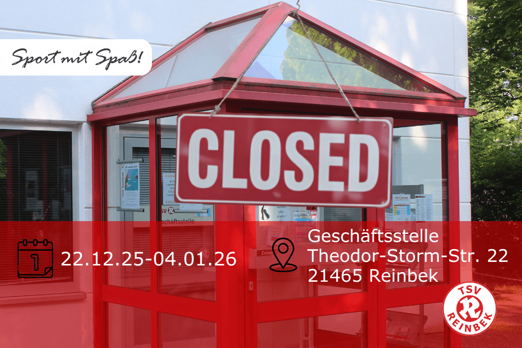 Eingang der Gesch&auml;ftsstelle mit dem Eingangsschild "Closed"