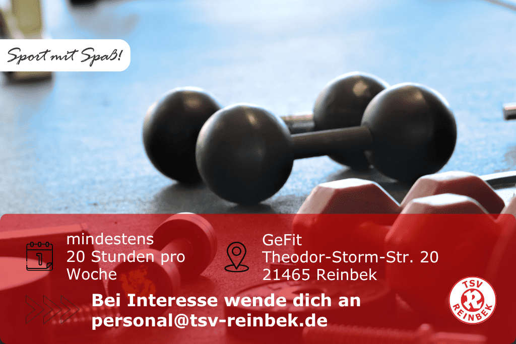 Hanteln auf dem Boden. Bild enth&auml;lt Angaben zu den Jobdetails