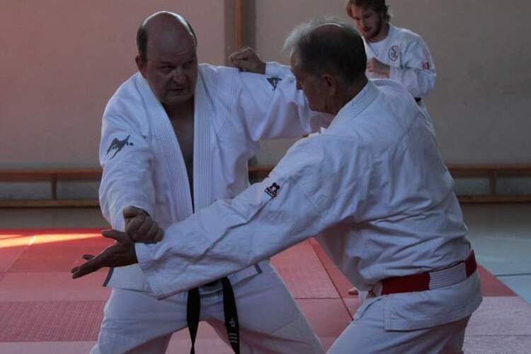 Thorsten Wießner in Action JuJutsu Kämpfer im Kampf miteineinder