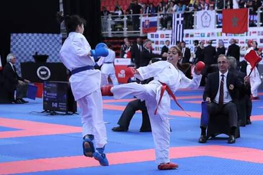 Karate Weltmeisterschaft in Chile 2019 Arlette Haacke kämpft bei der Weltmeisterschaft in Chile 2019