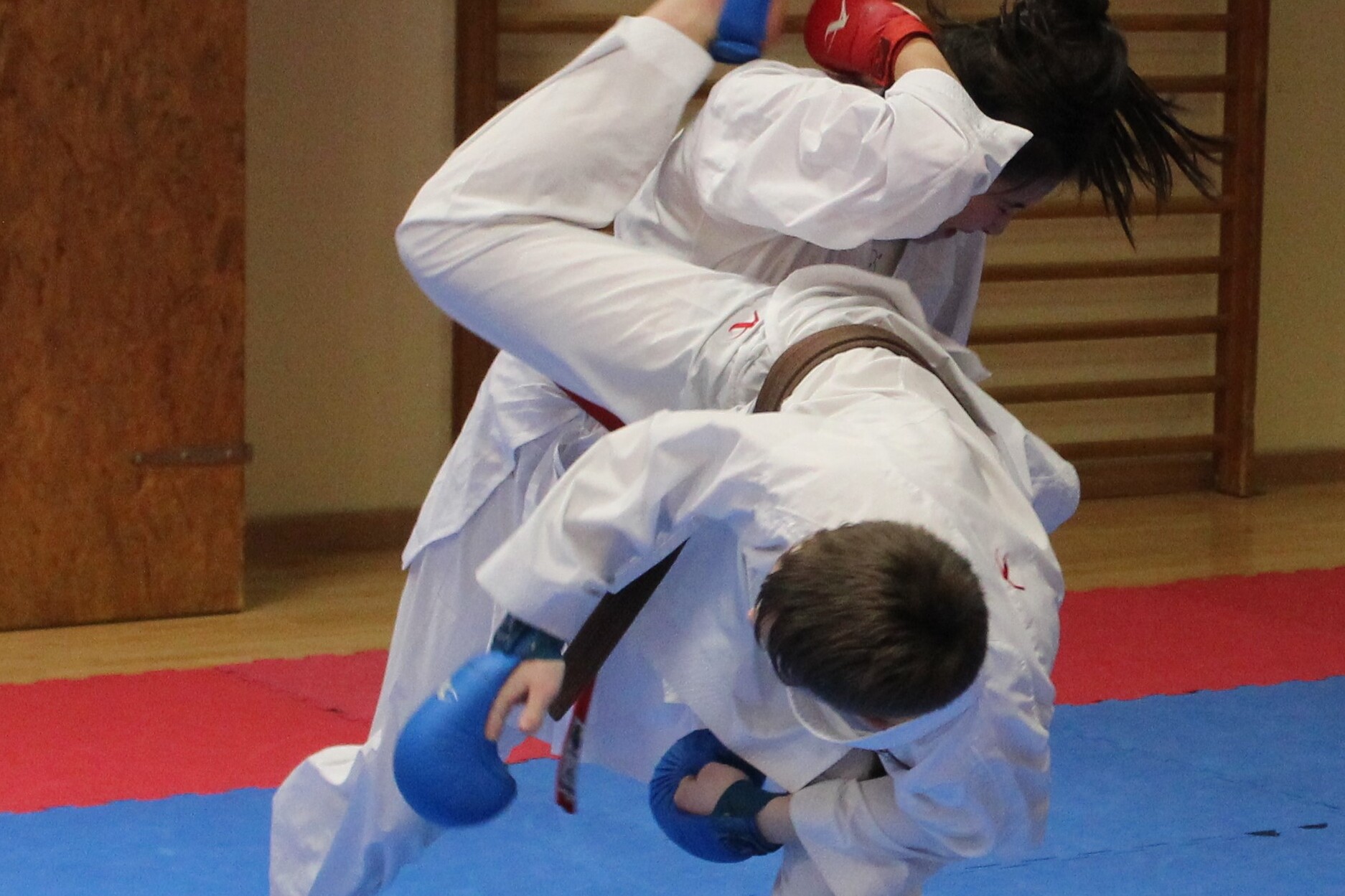 Trainingsaufnahme von Karatekampf