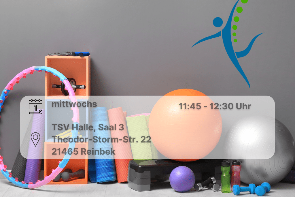 Orthopädie 10 Reha Materialien aufgereiht vor einer grauen Wand. Enthält Ort- und Datumsangaben.
