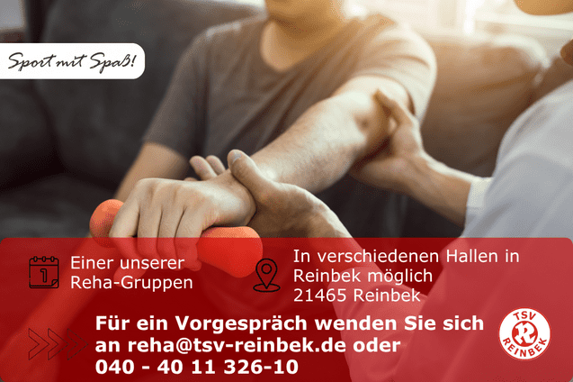 Mann h&auml;lt Hantel mit ausgestrecktem Arm fest. Der Arm wird von einer anderen Person festgehalten
