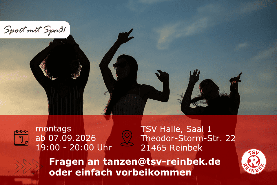 3 Schatten stehen unter dem Himmel und machen jeweils unterschiedliche Tanzposen. Bild enth&auml;lt Orts- und Datumsangabe