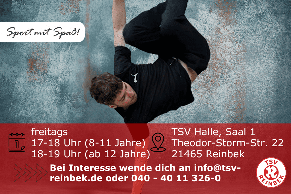 Rustam Mammadov macht eine Breakdance-Pose