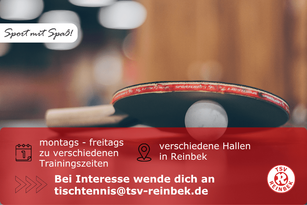 Tischtennisschläger und Ball Tischtennisschläger liegt auf Ball. Bild enthält Orts- und Datumsangabe