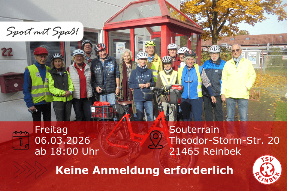 Radgruppe vor der Gesch&auml;ftsstelle