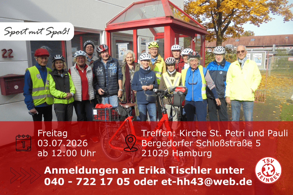 Radgruppe vor der Geschäftsstelle Radgruppe vor der Geschäftsstelle