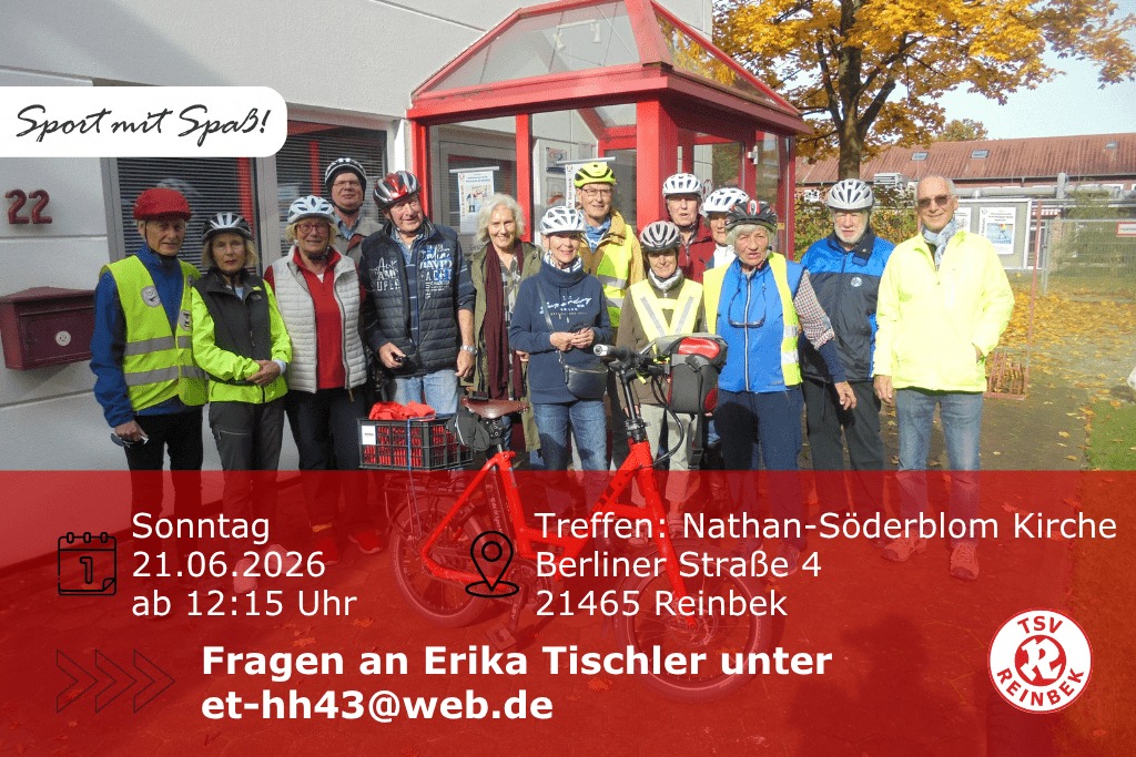 Radgruppe vor der Gesch&auml;ftsstelle
