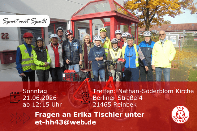 Radgruppe vor der Gesch&auml;ftsstelle
