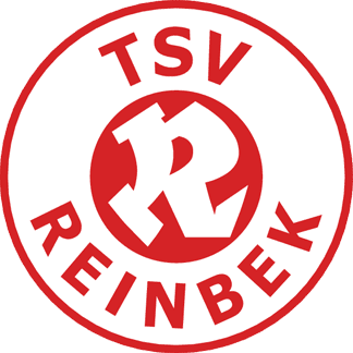 Logo des TSV Reinbek, rot-weiß mit stilisiertem 'R' und der Aufschrift 'TSV REINBEK' im Kreis.