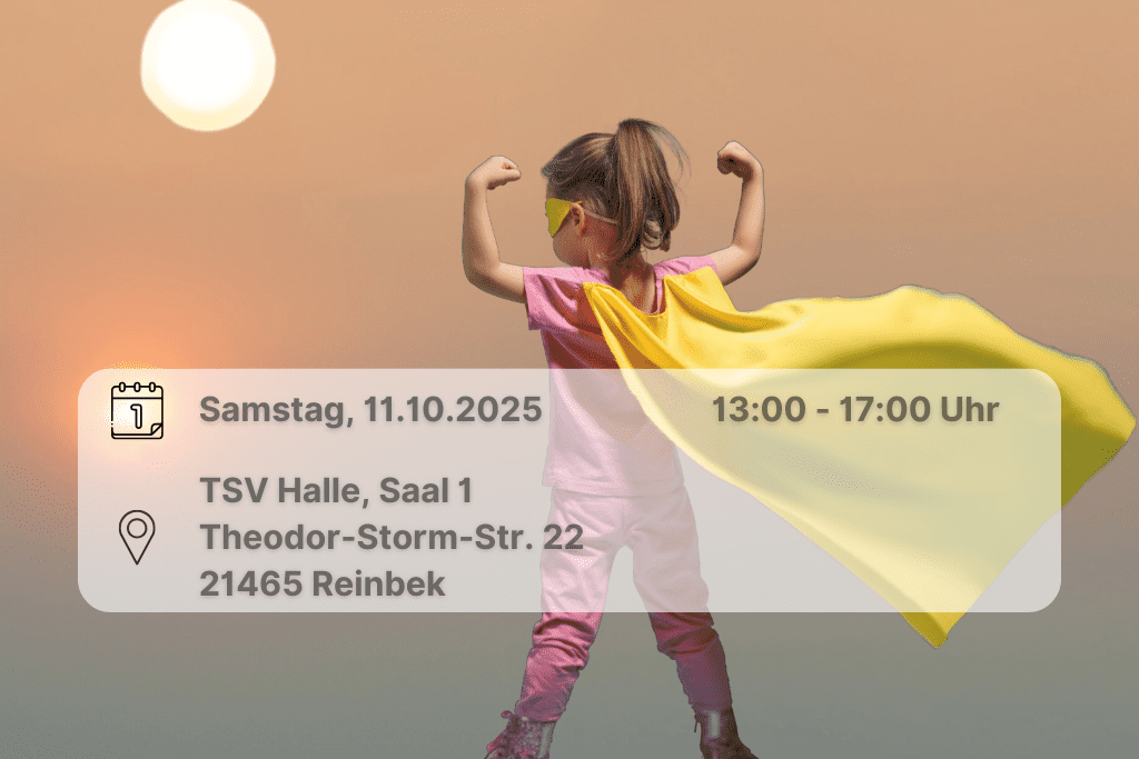 Kinderschutzseminar Kind Superheldin. Inklusive Orts- und Datumsangabe