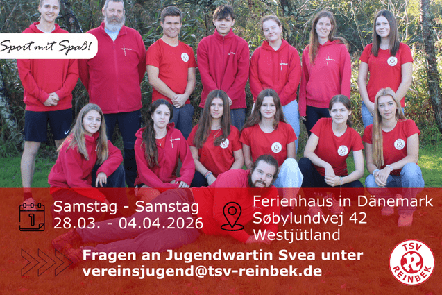 Gruppenfoto der Vereinsjugendmitglieder im Garten. Bild enth&auml;lt Ort und Datumsangabe.