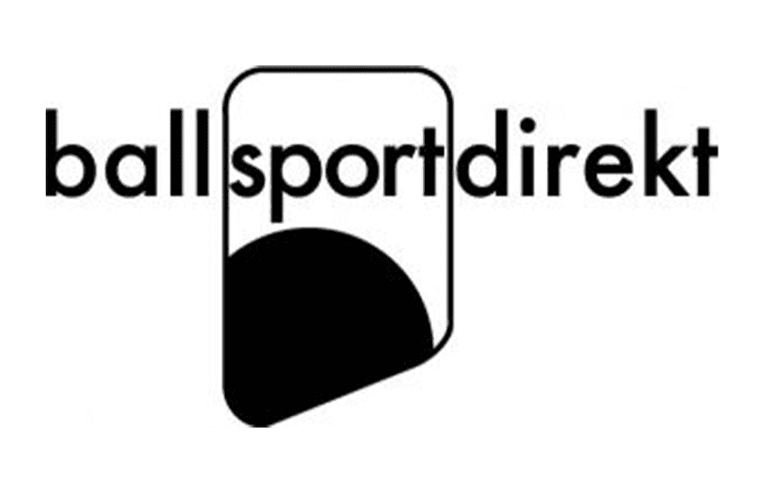 Logo von ballsportdirekt, bestehend aus Schriftzug und stilisiertem Ball in einem Quadrat.