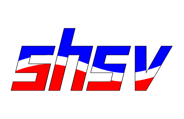 Logo mit dem Schriftzug "shsv" in Rot, Blau und Weiß auf weißem Hintergrund.